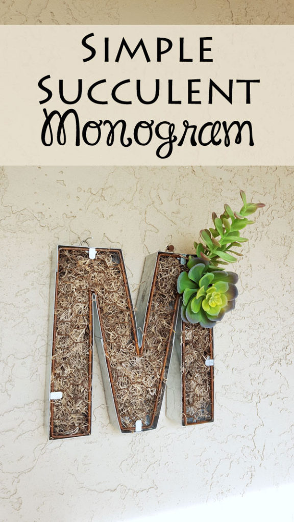 make this simple monogram decor with just a few simple craft supplies