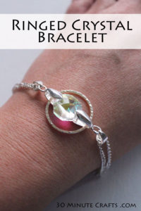 simple to make ringed crystal bracelet