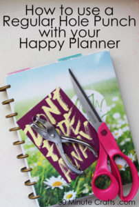 How to use a regular hole punch to add pages to your Happy Planner