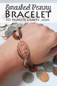 Make a Smashed Penny Bracelet - a great way to enjoy the smashed pennies you get from amusement parks!