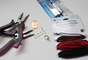 supplies for smashed penny bracelet