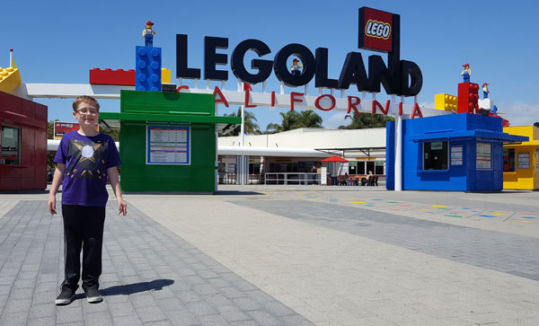 wearing lego ninjago pythor shirt at Legoland