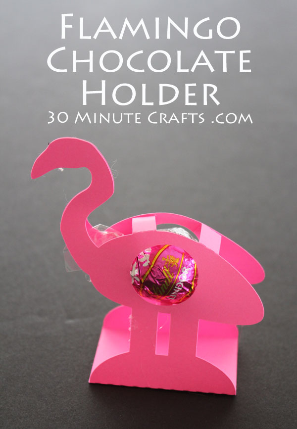 Flamingo Chocolate Holder - Free Silhouette Cut File