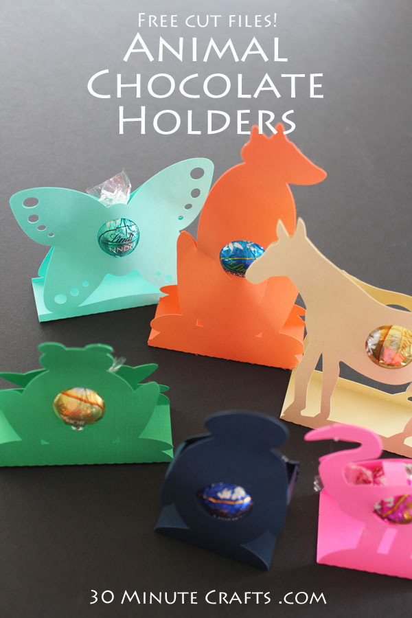 Animal Chocolate Holders - Free Silhouette Cut Files 