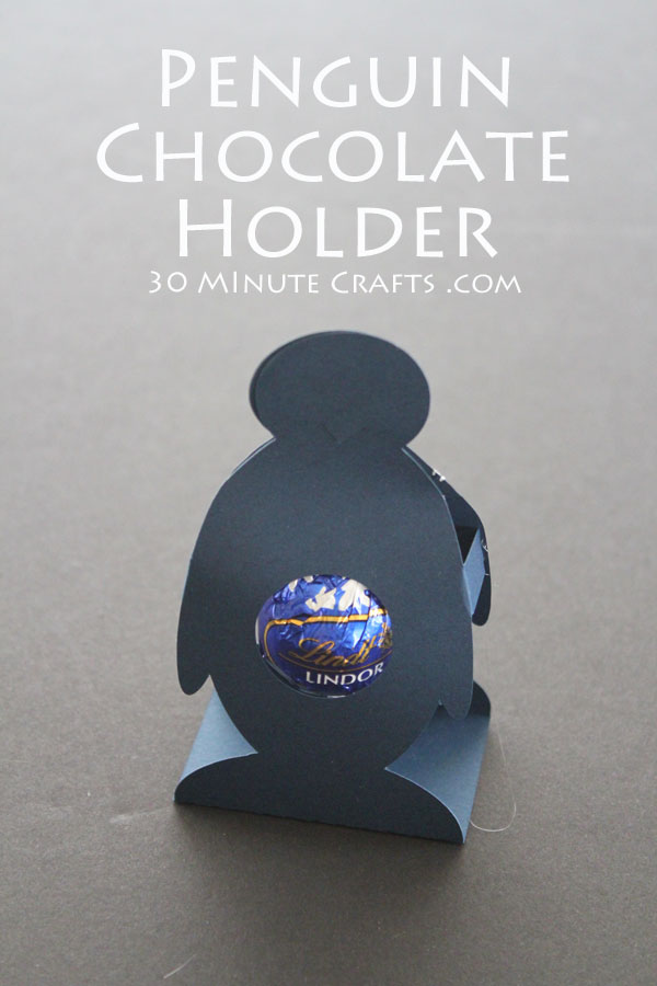 penguin chocolate holder