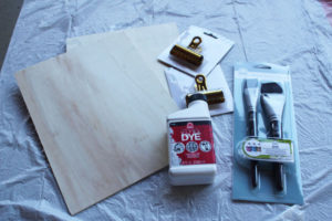 supplies for stained clipboard