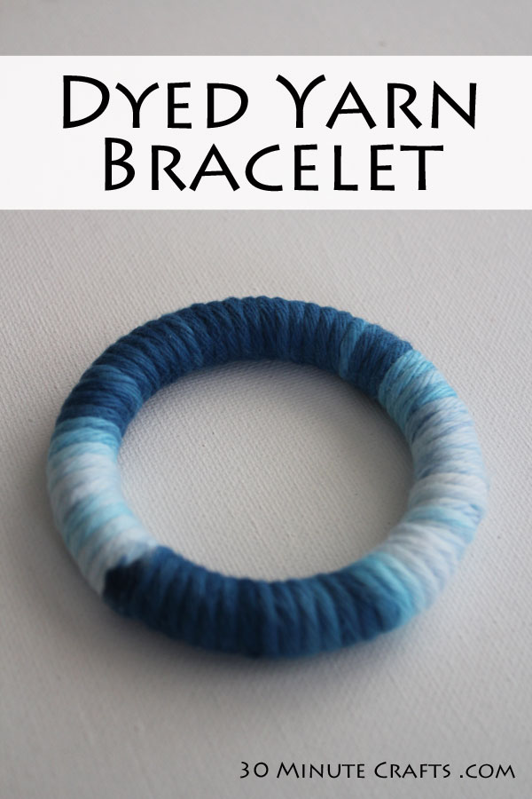 DIY Dyed Yarn Bracelet