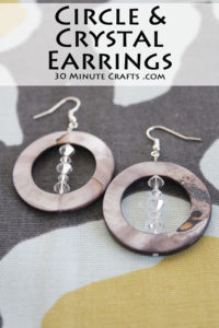 circle and crystal earrings