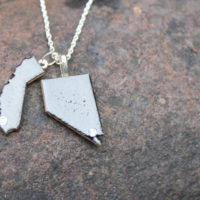 finished home state necklace