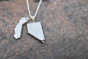 finished home state necklace