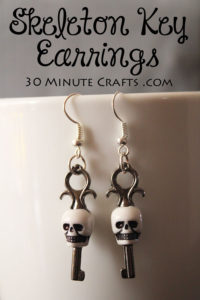 Skeleton Key Earrings - simple to make, and so much fun to wear!