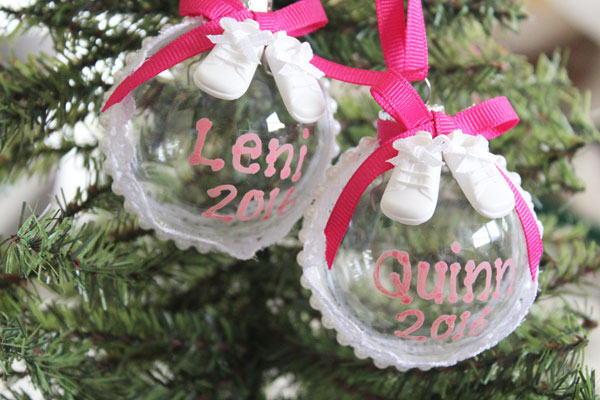 Make a DIY baby's first Christmas Ornament