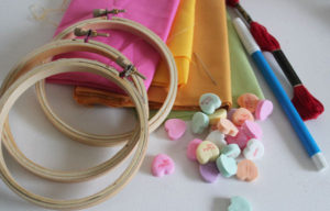 supplies for hoop art