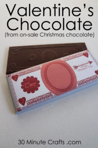 Valentine's Chocolate - Made from On Sale Christmas Chocolate!