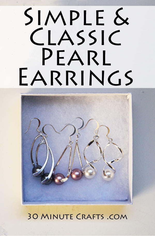 Simple and classic pearl earrings DIY