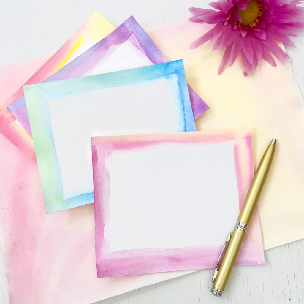 watercolor note cards