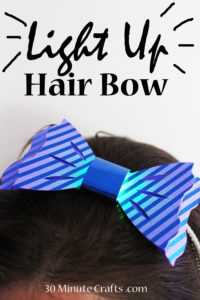 DIY Light Up Hair Bow - Simple to make in just a few minutes, so much fun to wear!