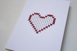 cross stitched card
