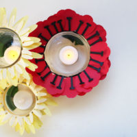 finished flower jar tea lights