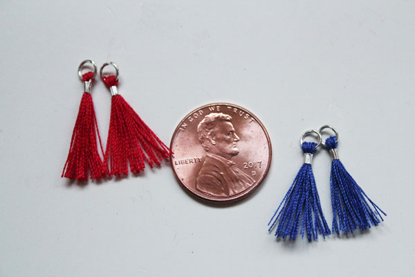 finished mini tassels