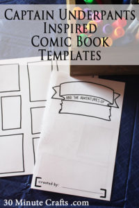Captain Underpants Inspired Comic Book Templates