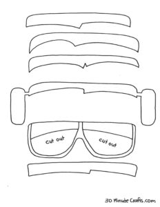 Printable to make CARS movie themed glasses