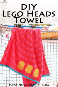 DIY Lego Heads towel