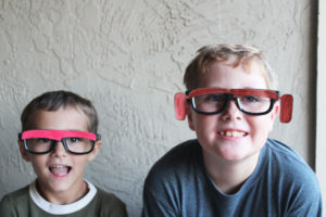 Kids wearing CARS glasses