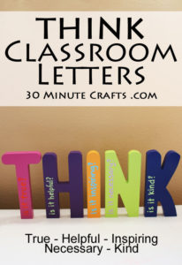 THINK Classroom Letters - a great teacher gift, perfect in a Homeschool Classroom