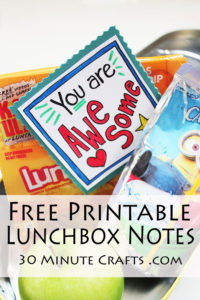 Free Printable Lunchbox notes - make back to school special by slipping these notes into your kiddo's lunchbox!