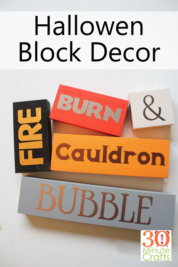 DIY Halloween Block Decor