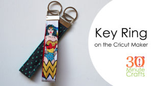 Make a key ring by cutting the fabric on the Cricut Maker