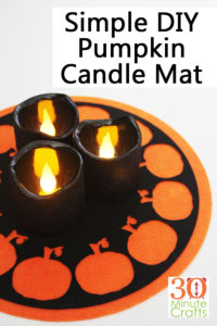 Simple DIY Pumpkin Candle Mat