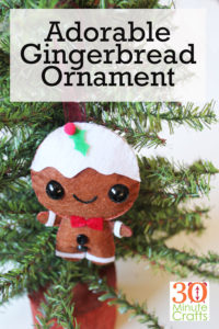 Make this Adorable Gingerbread Ornament using Felt and the Cricut Maker using the Simplicity Pattern
