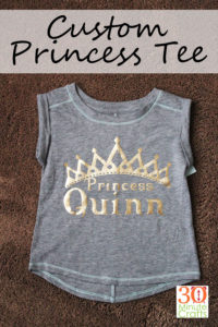 Custom Princess Tee - Make this fun Princess shirt for the Princess in your life. This is a 30 Minute Craft (or less)!