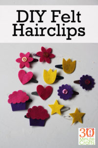 DIY Hairclips - fun hair clips you can make! No sewing or fancy skills required.