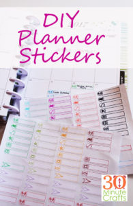 DIY Planner Stickers - Make these fun stickers on your Cricut Machine using the Cricut Pens. Draw them and then cut them out!