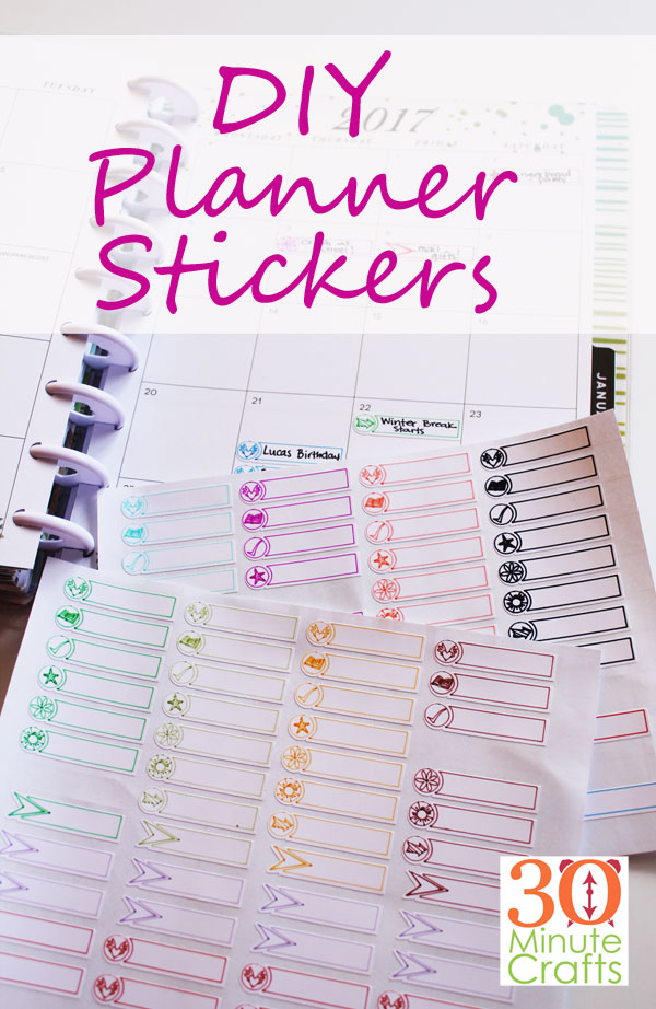 DIY Planner Stickers - Make these fun stickers on your Cricut Machine using the Cricut Pens. Draw them and then cut them out!