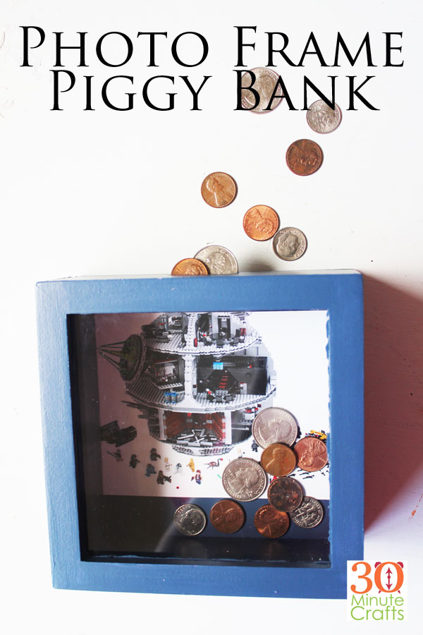 Photo Frame Piggy Bank - Visualize what you are saving for with a photo right on the back of the piggy bank. Change out the photo when you start saving for your next big purchase!