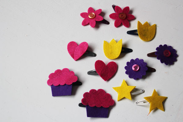 How to Make Cute Felt Hair Clips (Great Gift Idea!) - FeltMagnet