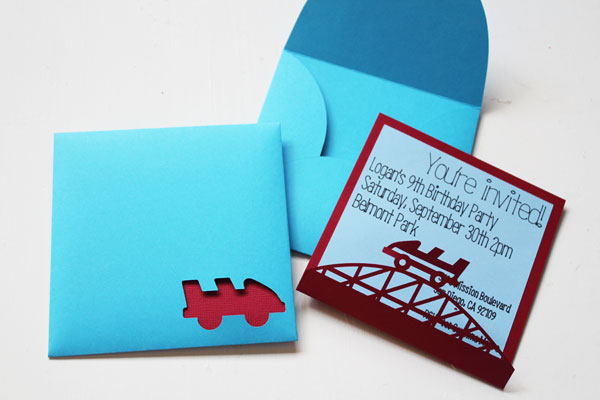 finished roller coaster card