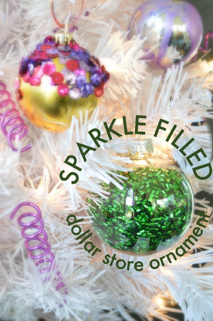 Make Your Own Glitter Ornaments - Mess for Less