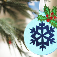 Finished Felt and Foil Holiday Ornament