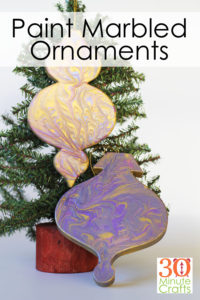 Make Paint Marbled Ornaments