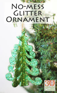 No Mess Glitter Ornaments