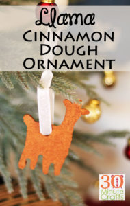 Llama Cinnamon Dough Ornament
