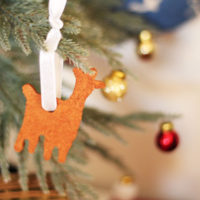 llama cinnamon dough ornament