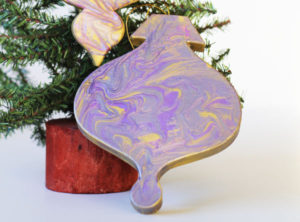 simple paint marbled ornament DIY
