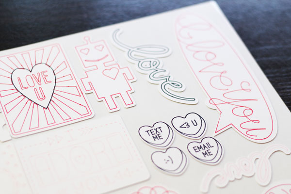Draw then Cut Valentine’s Stickers - 30 Minute Crafts