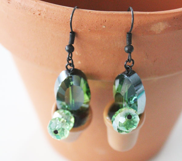 Succulent earrings on sale